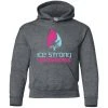 CustomCat Youth Pullover Hoodie Blue & Pink Logo (LOTS Of Color Choices) Kid's Ice Strong Apparel