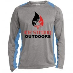 CustomCat Men's Long Sleeve Laker Taker Color Block Shirt - Red/Black Logo Laker Taker Lures & Swag