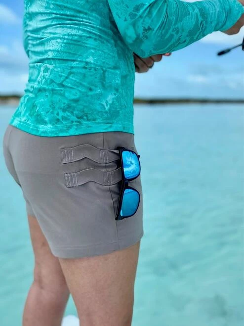 DSG Jenny Dock Short - UPF 50+ - Taupe, Rose Or Navy Fancy-Ladies Only! 4 DSG Jenny Dock Short - UPF 50+ - Taupe, Rose Or Navy Fancy-Ladies Only!