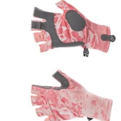DSG Kristina Fishing Glove - Realtree Fishing® Pattern Or Realtree Wave Pattern® - Salmon, Navy Or Aqua - UPF 50+ Fancy-Ladies Only!