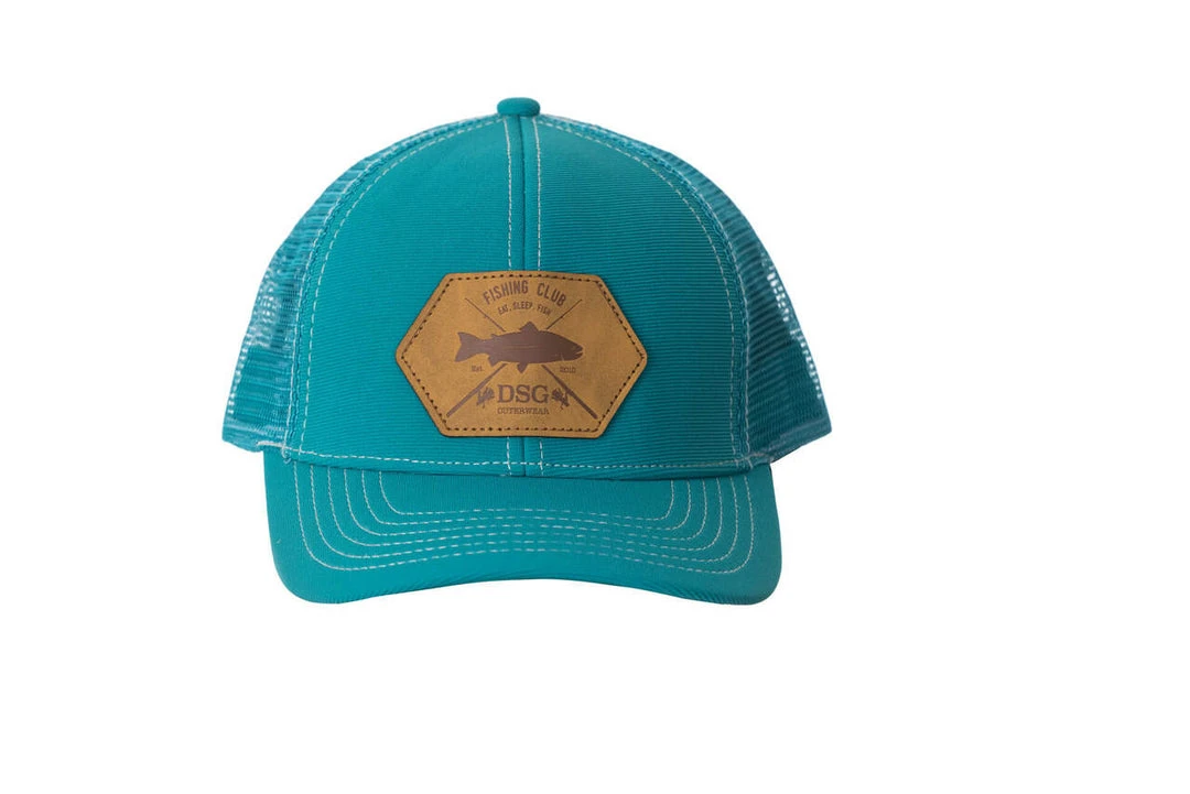 DSG Fishing Club Trucker Hat - Aruba Or Navy Fancy-Ladies Only!