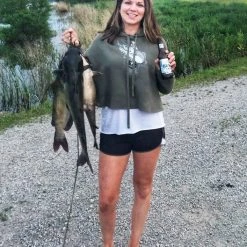 Ice Strong Outdoors Fancy-Ladies Only! Rockstarlette Fishing And Beer Logo, CROPPED Fleece Lined Pullover Hoodie