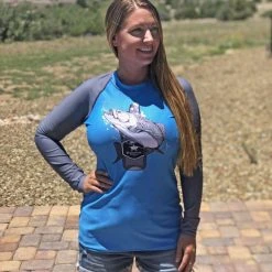 Rockstarlette Fishing And Beer Fishing Logo, UPF 40, Sun Shirt/Rash Guard