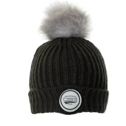 DSG Folded Pom Beanie - White, Mushroom Or Charcoal