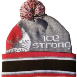 Ice Strong Outdoors Gray Pom Beanie Fancy-Ladies Only!