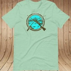 Fancy-Ladies Only! Rockstarlette Hunting & Fishing Logo Loose Fit T Shirt, Heather Orange Or Heather Mint