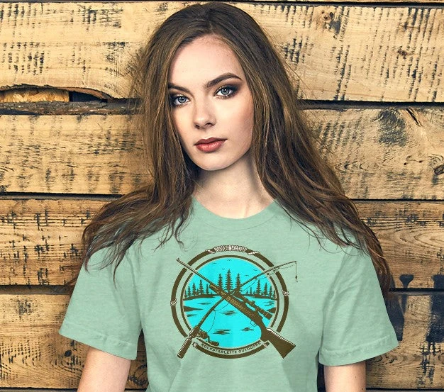 Fancy-Ladies Only! Rockstarlette Hunting & Fishing Logo Loose Fit T Shirt, Heather Orange Or Heather Mint 9 Fancy-Ladies Only! Rockstarlette Hunting & Fishing Logo Loose Fit T Shirt, Heather Orange Or Heather Mint