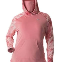 DSG Nora Realtree Fishing® Pattern Hooded Fishing Shirt - UPF 50+ - Salmon, Navy Or Aqua