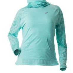 DSG Nora Realtree Fishing® Pattern Hooded Fishing Shirt - UPF 50+ - Salmon, Navy Or Aqua