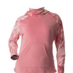 DSG Nora Realtree Fishing® Pattern Hooded Fishing Shirt - UPF 50+ - Salmon, Navy Or Aqua