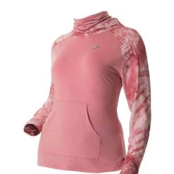 DSG Nora Realtree Fishing® Pattern Hooded Fishing Shirt - UPF 50+ - Salmon, Navy Or Aqua