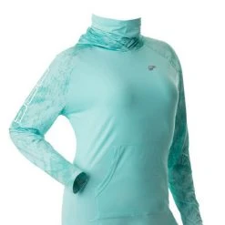 DSG Nora Realtree Fishing® Pattern Hooded Fishing Shirt - UPF 50+ - Salmon, Navy Or Aqua