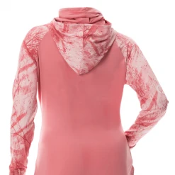 DSG Nora Realtree Fishing® Pattern Hooded Fishing Shirt - UPF 50+ - Salmon, Navy Or Aqua