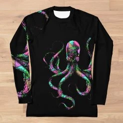 Rockstarlette Octopus UPF 40, Sun Shirt/Rash Guard, Black, Blue, Or Hot Pink Fancy-Ladies Only!