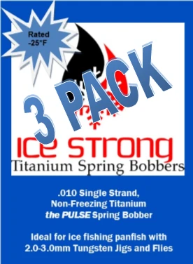 Ice Strong Outdoors Ice Strong Titanium Spring Bobber 3-Pack THE PULSE 3 Ice Strong Outdoors Ice Strong Titanium Spring Bobber 3-Pack THE PULSE