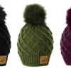 DSG Solid Pom Beanie - Black, Olive, Maroon