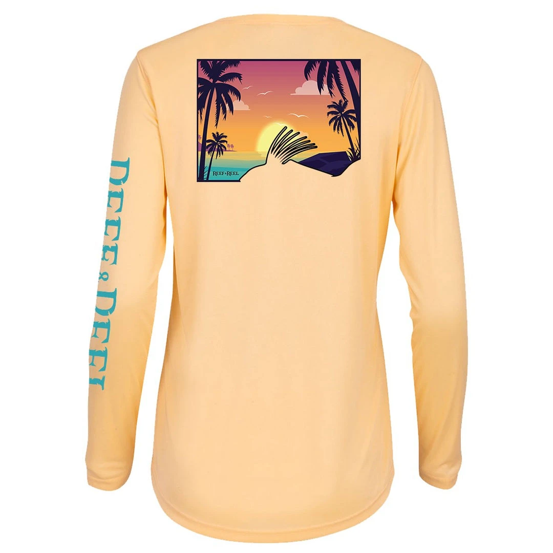 Fancy-Ladies Only! Reef & Reel Women's Sunset Rooster Performance LS Shirt 7 Fancy-Ladies Only! Reef & Reel Women's Sunset Rooster Performance LS Shirt