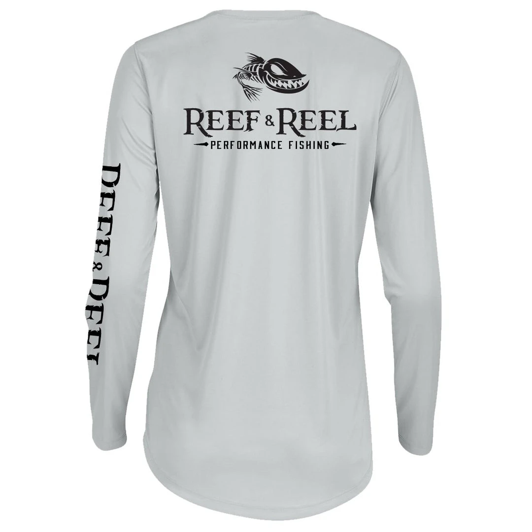 Reef & Reel Women's Floating Fish Back Women's Performance LS Shirt 11 Reef & Reel Women's Floating Fish Back Women's Performance LS Shirt