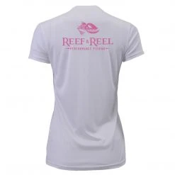 Fancy-Ladies Only! Reef & Reel Women's Floating Fish Back Performance SS Shirt