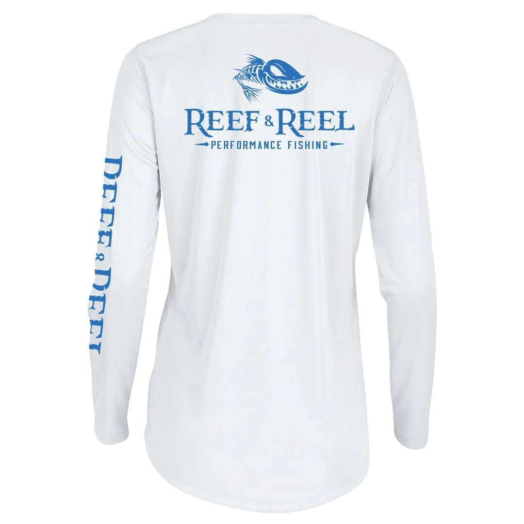 Reef & Reel Women's Floating Fish Back Women's Performance LS Shirt 10 Reef & Reel Women's Floating Fish Back Women's Performance LS Shirt