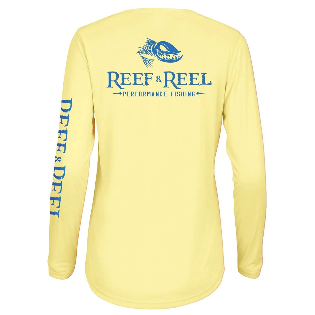 Reef & Reel Women's Floating Fish Back Women's Performance LS Shirt 9 Reef & Reel Women's Floating Fish Back Women's Performance LS Shirt